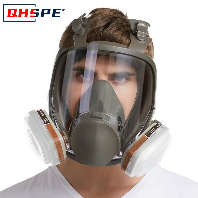 Dust Mask Construction - หน้ากากป้องกันก๊าซพิษ6800ป้องกันหมอกหน้ากากป้องกันแก๊สพิษแบบเต็มหน้าแบบอุตสาหกรรมหน้ากากช่วยหายใจเพื่อความปลอดภัยในการทำงาน