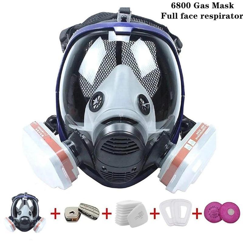 Dust Mask Construction - เคมีหน้ากากป้องกันแก๊สพิษ 6800 เครื่องช่วยหายใจแบบฝุ่น Anti-Fog Full Face