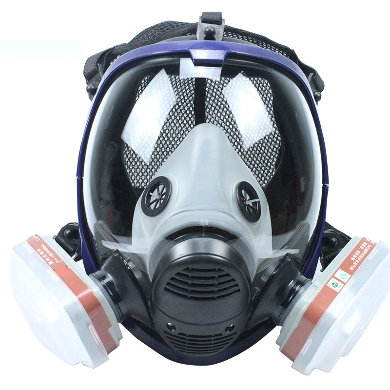 Dust Mask Construction - หน้ากากเคมี 6800 7 in 1 หน้ากากป้องกันฝุ่นสีสเปรย์สารกําจัดศัตรูพืชซิลิโคนตัวกรองใบหน้าสําหรับห้องปฏิบัติการเชื่อม