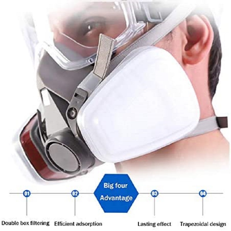 หน้ากากป้องกันแก๊สพิษชนิด6200ห - Dust Mask Construction บทวิจารณ์และราคา